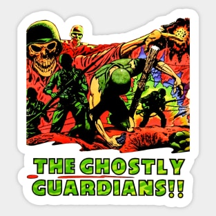 Guardians War Soldiers Skulls Skeletons Horror Terror Fear Ghosts Halloween Retro Vintage Comic Sticker